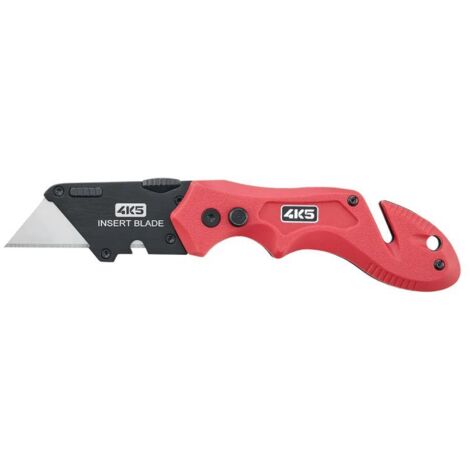 4K5 Tools TK 300 Insert Blade Knife 600.300A Klappmesser mit Holster  Rot, Schwarz