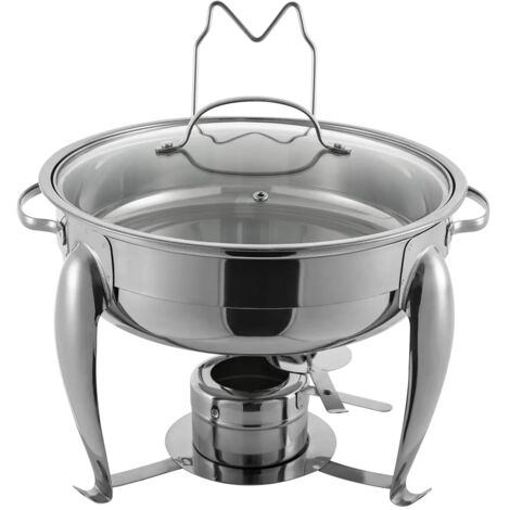 4L acier inoxydable réchaud plat réchaud buffet serveur Buffet et plus chaud