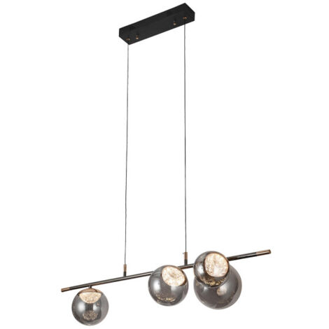 4l pompeii schwarz 28w 3000-4000-6000k mit fernbedienung und dimmer 2520lm regx100x34 cm