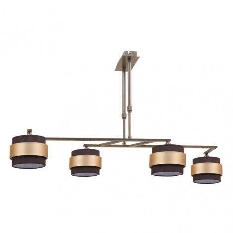 4lp lampe bremen cuir/marron-or 4xe14 regx94x34 cm