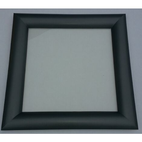 4M – Hublot carré gris RAL 7016 – PVC 300x300 mm – Vissage par vis VBA – Glace sablée 3 mm – Pour portes et panneaux fixes
