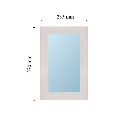 4M – Hublot d'extérieur rectangulaire 370x235mm noir – Vitrage sablé à clipser – Fixation rapide pour extérieur sécurisé