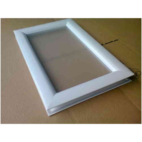 4M – Hublot rectangulaire blanc 511x321 mm – Vitrage sablé – Matériau ASA garanti UV 5 ans – Fixation par vis VBA 4.2 mm