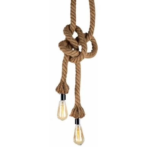 4M Suspension Vintage en Corde Chanvre 200cm DIY Double 4M Suspension Vintage en Corde Chanvre 200cm DIY Double