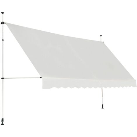 4M Telescopic Canopy Retractable Adjustable Clamp Awning Sun Shelter