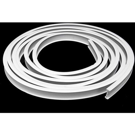4m White Plastic Pvc Curtain Track Rail Wall Ceiling Mounted Fixing Hooks  Side Clamp (Side Clamp)