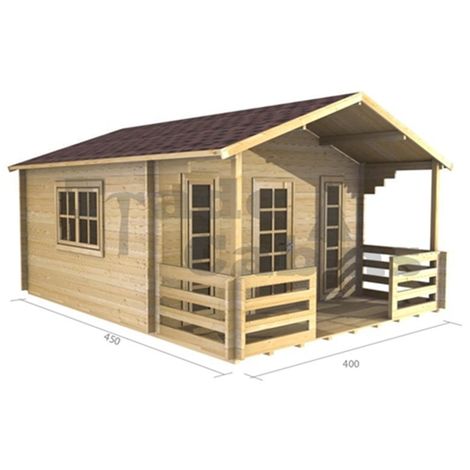 4m x 3m Log Cabin (2057) - Double Glazing (34mm Wall Thickness)