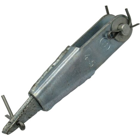 4MM-5MM Zinc Plated Rope Socket With Wedge And Pin - Termination Wire Jaw