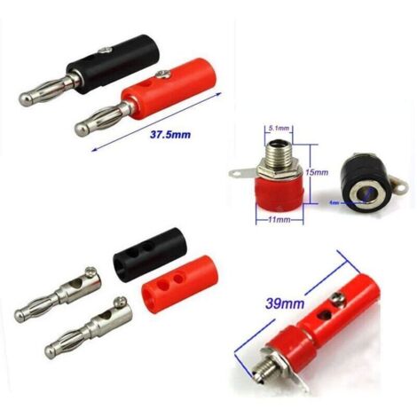 4mm fiche banane femelle Fiche Banane Connecteur Parleur Câble Connecteur 4mm Douille Banane adaptateur de terminal banane