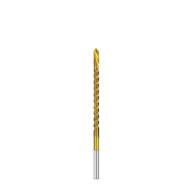 Image of Tlily - 4mm Titanbeschichteter Bohrer, Spiralbohrer, gezackte Säge, Verbundwerkstoff, Twist