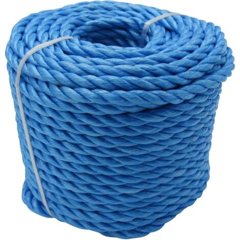 4MM x 220M Blue 3 Strand Polypropylene Rope Reel - Shipping Camping Fender Yacht