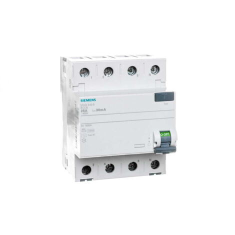 4P 25A 0,03A Differenzialschutzschalter Typ AC 30mA 400V SENTRON 5SV4342-0