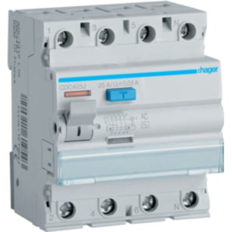 4P 25A 0,03A Differenzialschutzschalter Typ AC CDC425J