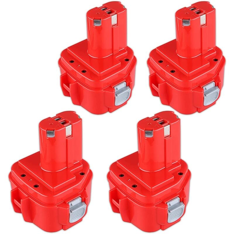 4Pack 12V 4.8Ah pour Makita Batterie PA12 Makita 12V Batterie 1220 1222 1233 1200 1234 1235 1235B 1235F 1235A 192696-2 192698-8 192598-2 192681-5