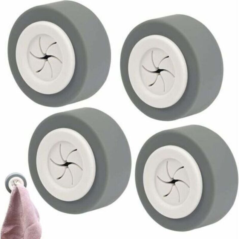 Jalleria - 4PACK Accroche Torchon Auto-Autoadhésives, Porte Torchon Crochet Adhésif Ronde Support de Pince, abs Accroche Serviette Adhésif Aalle de