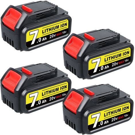 4Pack Für DeWalt DCB184-XJ Akku 18V 7 Ah XR Li-Ion Batterie DCB182 DCB184 DCB205 DCB200 DCB180 DCB181 DCB206 DCB201 DCB203 DCD/DCF/DCG Serie Akku-Elektrowerkzeuge