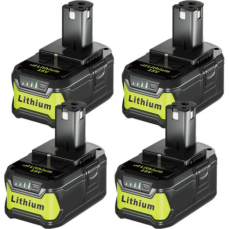 4Pack P108 18V 7.0 Ah Li-Ion Ersatzbatterie für Ryobi Akku One-Akku P108 P107 P105 P104 P103 P102 RB18L50 RB18L40 RB18L25