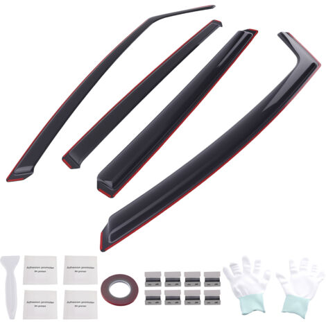4pc Acrylic Wind Deflectors for Peugeot 3008 2008-2016 In-Channel