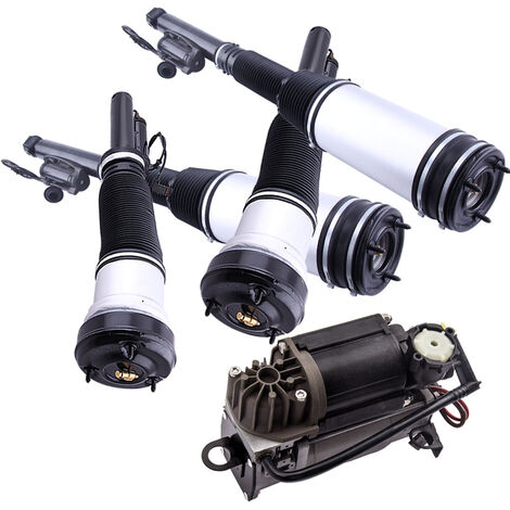4PC AIRE AMORTIGUADORES+ BOMBA DE COMPRESOR KIT para Mercedes Clase S W220 98-06