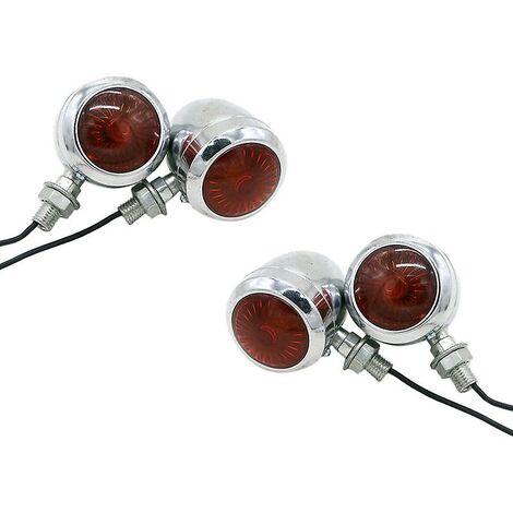 4pc Chrome Motorrad Blinker Licht Led Motor Lampe Birne Für Cafe