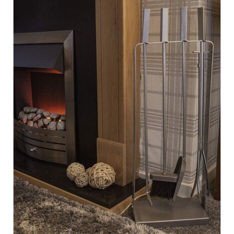 4pc Contemporary Silver Fireside