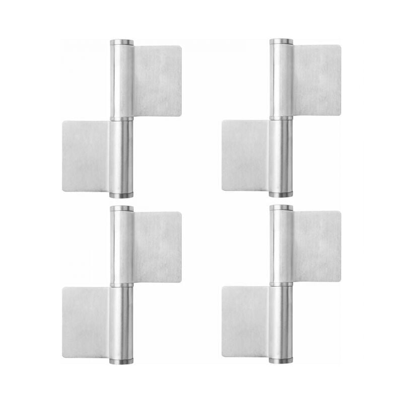 4pc Pack de 4 charnières à souder, sangle à souder en acier inoxydable pour portes métalliques, charnière robuste pour portails de jardin et machines
