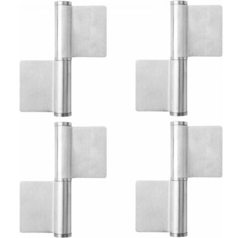 4pc Pack de 4 charnières à souder, sangle à souder en acier inoxydable  pour portes métalliques, charnière robuste pour portails de jardin et machines