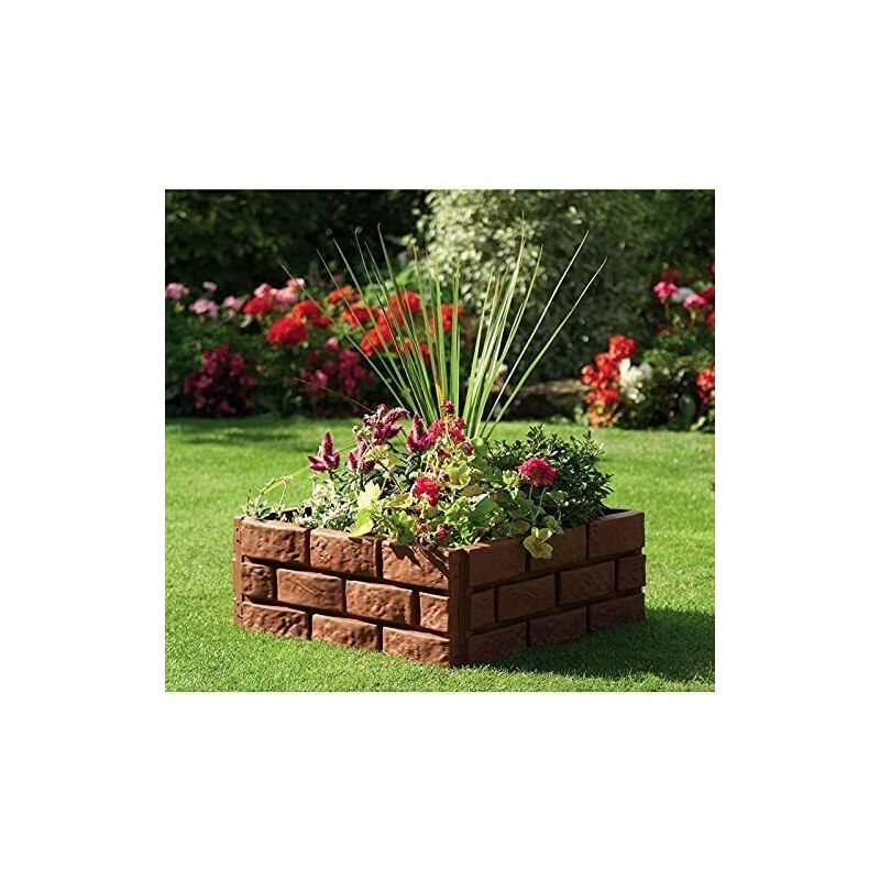 Garden Mile - 4pc Terracotta Brick Effect Garden Edging