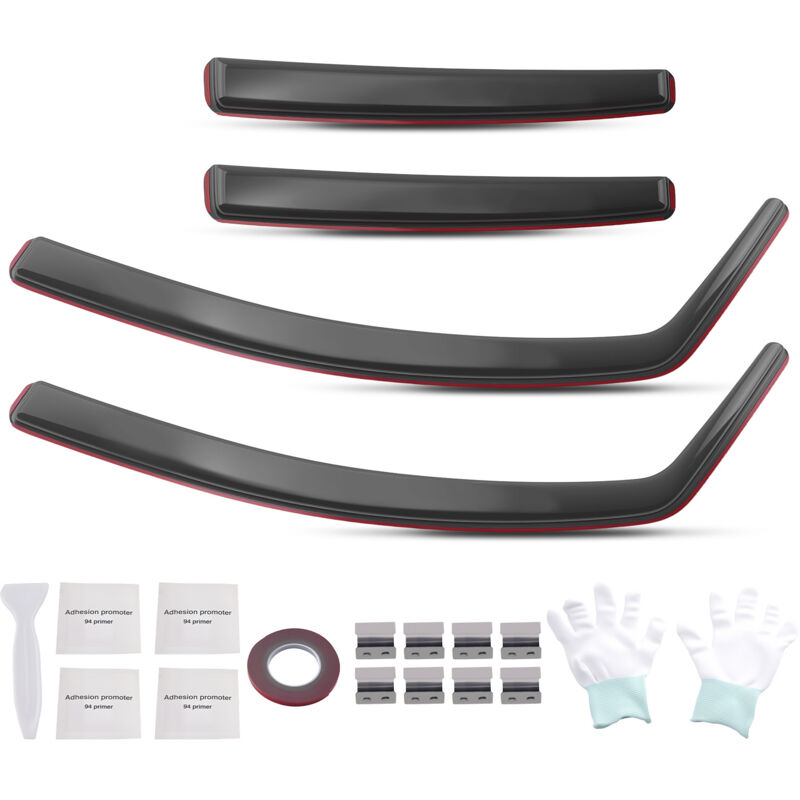 4pc Wind Deflectors Set for Vauxhall Corsa D E 5-Door 2006-2019 In-Channel