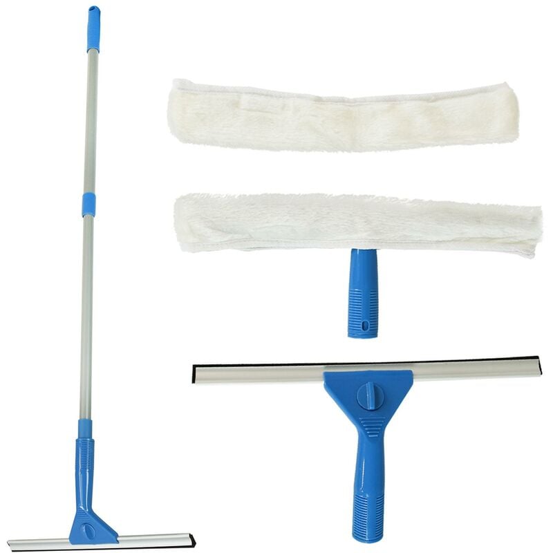 4pc Window Cleaning Washing Kit Equipment Extendable Telescopic Handle Squeegee