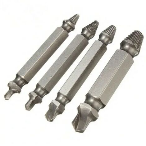 4PCS  1  2  3  Outil Plot 4 Double Faces Endommagés Extracteur à Vis de Déménageur