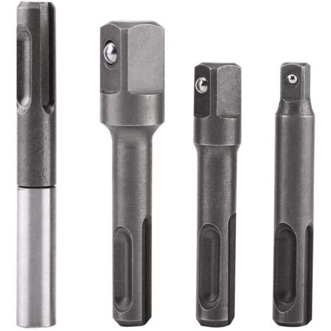 4Pcs 1/4" 3/8" 1/2" Porte Embouts SDS, SDS-Plus Magnétique Extension de Vissage Tournevis