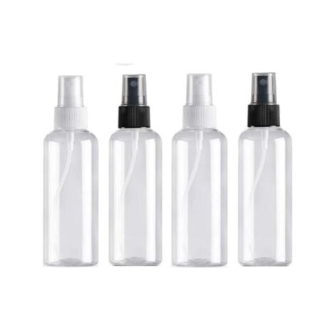 4PCS 100ml Spray Bottle, Empty Travel Bottle Plastic Reusable Transparent Pocket Atomizer, Spray Bottles, Cosmetic Sub-Bottles