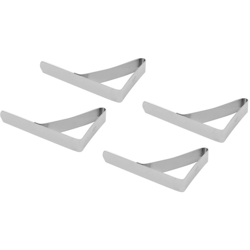 Jeffergarden 4pcs 10.5 7 cm Pinces pour Nappes de Table Grandes Pinces en Acier Inoxydable Support de Nappe Anti-Dérapant Pinces pour Les Familles