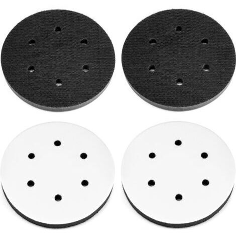 4PCS 125mm Weicher Schleifpad, Schwamm Interface Pad für Schleifscheiben (6 Löcher)
