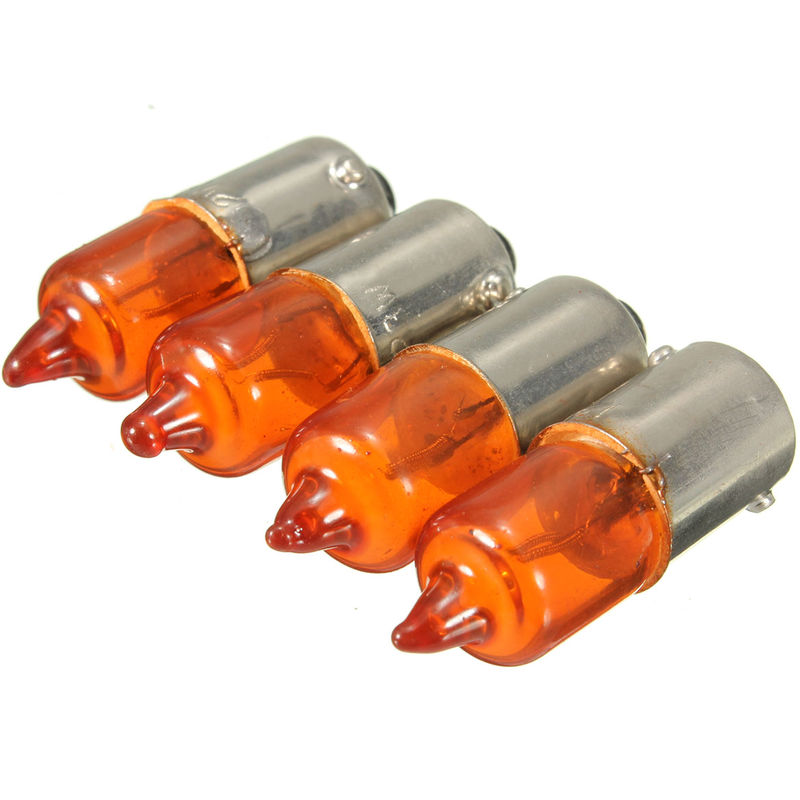 

Drillpro - 4Pcs 12V 23W BA9S Base Mini Bombilla intermitente Lámpara halógena Ámbar Motocicleta Velo LAVENTE