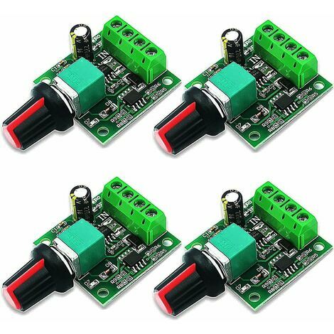 4Pcs 1.8v 3v 5v 6v 7.2v 12v 2A PWM Contrleur De Vitesse Régulateur de Tension du Moteur à Courant Continu,Régulateur de Volt LED Gradateur,Commutateur de Commande réglable