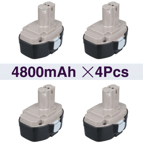 4pcs 18V 4.8Ah Ni-MH Ersatz für Makita Batterie PA18 1822 1823 1834 1835 192826-5 192827-3 192829-9 193159-1 193140-2 193102-0 43 34D 4D 5026DA 5036DA 5046DA 6343D 6347D 8390D 8391D