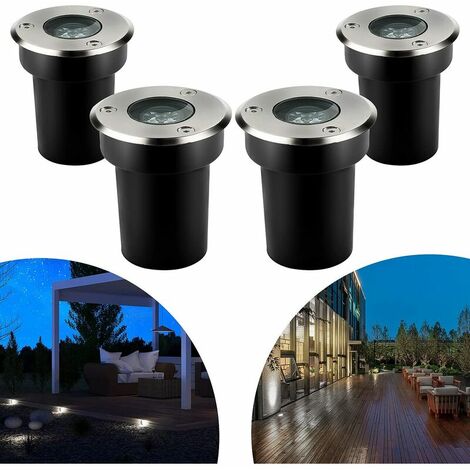 4pcs 1W Spot LED Encastrable Exterieur Rond LED Neutral White éclairage de Chemin Jardin éclairage Encastré pour Sentier Pont Patio Jardin Paysage - MSBD