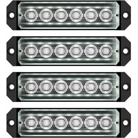 6LED BLEU - Lampe stroboscopique pour voiture, clignotant, lumière'urgence,  feu latéral pour véhicule, camion - Cdiscount Auto