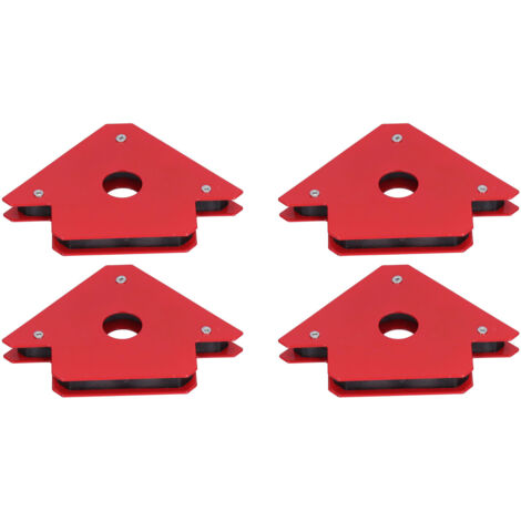 4Pcs 25lb Magnetic Welding Positioner Stainless Steel 45° 90° 135° 180° Multi Angle Soldering Locator