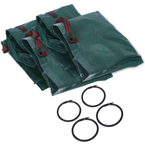 4Pcs 270L Portable Large Garden Woven Bag Waste Refuse Rubbish Grass Recycling DE