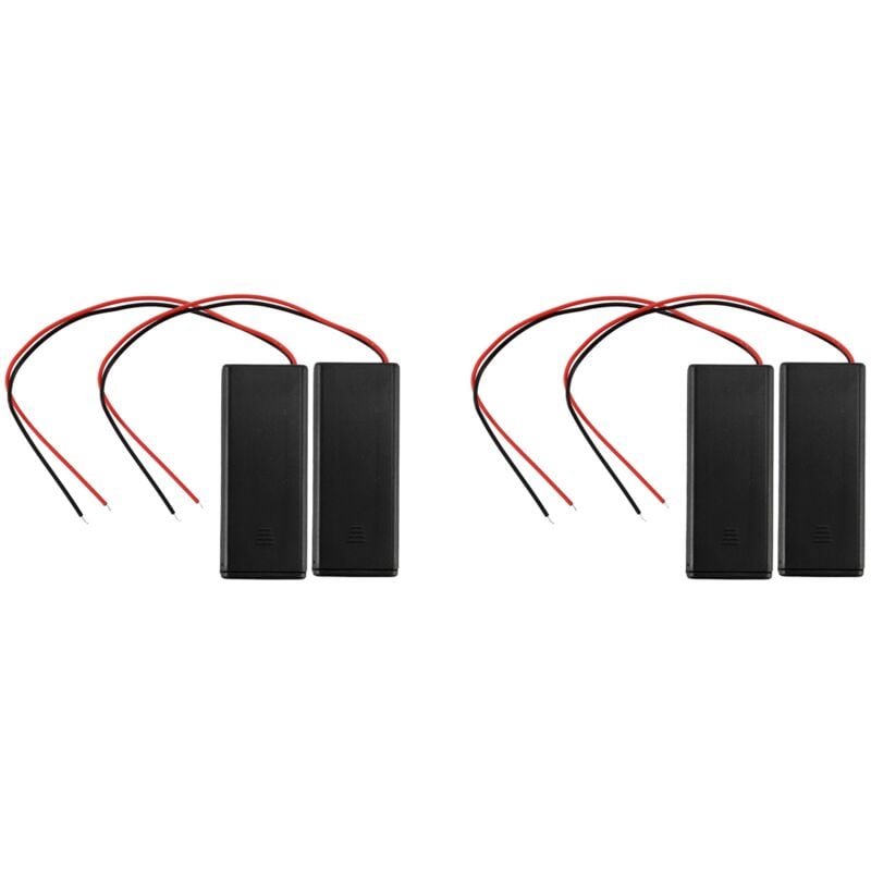 Image of Tlily - 4Pcs 2X aaa 3V Batterien Battery Holder Case Box Draht Ein/Aus Schalter m Cover