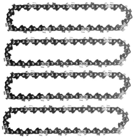4PCS 4 Inch Mini Cordless Electric Chainsaw Chain Saw for Wood Cutting Tree Branches Pruning Yard Gardening