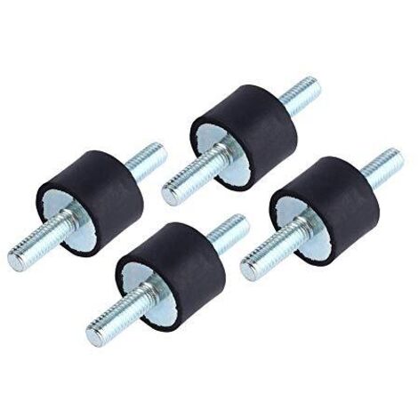 4pcs 4pcs M6 Supports d'Isolation en Caoutchouc Anti-vibrations Montage d'Isolateur Amortisseur de Pompe à Compresseur d'Air avec Vis 20 x 15