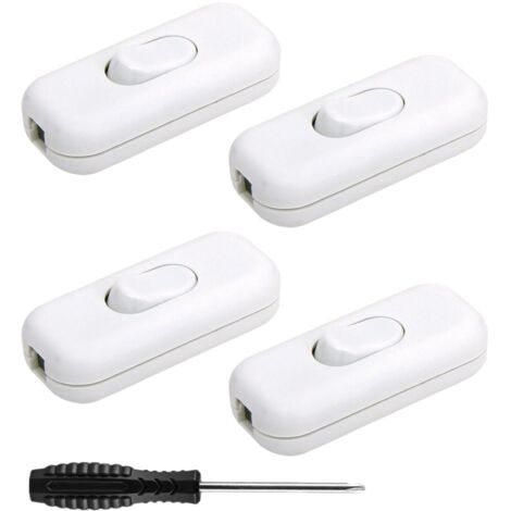 4pcs 6A 250V Bedside Lamp Interswitch Cord Switches for Office Home