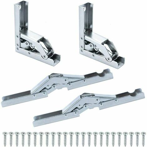 4pcs 90 gradi cerniera per mensola pieghevole vite a molla 180 gradi copertura totale o mezza cerniera invisibile per armadio da cucina in acciaio inossidabile con viti