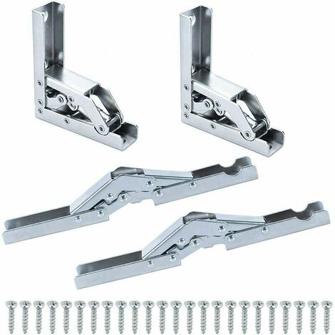 4pcs 90 gradi cerniera per mensola pieghevole vite a molla 180 gradi copertura totale o mezza cerniera invisibile per armadio da cucina in acciaio inossidabile con viti