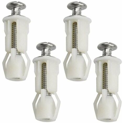 4pcs Abattant Wc Vis Fixation D'Expansion Vis ècPour Couvercle De Toilette Fixation Abattant Vis Fixation Sur Le Dessus Du SiècGe De Toilette CharniècRes Vis Fixation De Trou PiècCes De Rechange