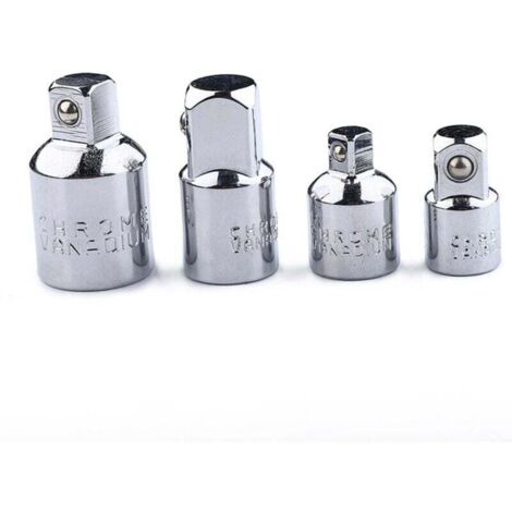 4pcs Adaptateur à Cliquet Adaptateur Douille Cliquet 1/2 à 3/8-3/8 à 1/2-1/4 à 3/8-3/8 à 1/4 Réducteur de Douille pour Douilles et Embouts
